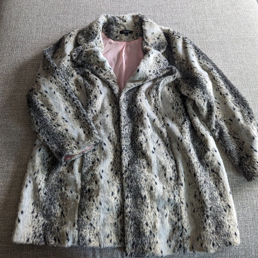 Karen Kane Luxurious Animal Print Faux Fur Jacket